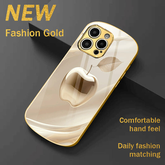 Oval Apple Pattern Hard Case for iPhone