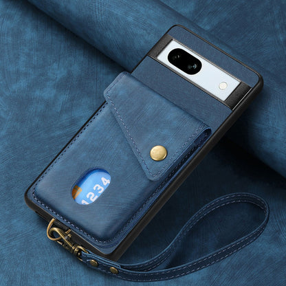 Retro Lanyard Card Holder Wallet Case for Google Pixel