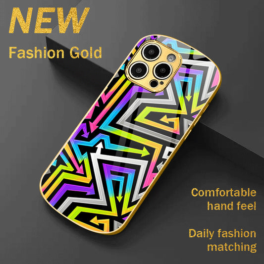 Oval Design Arrow Line Hard Case for iPhone