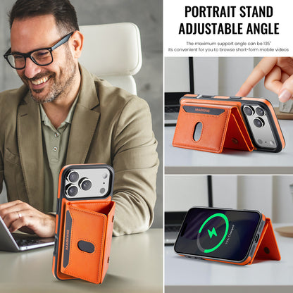 2 in 1 Magnetic Leather Wallet Case for iPhone