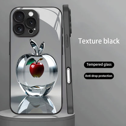 Crystal Apple Pattern Hard Case for iPhone