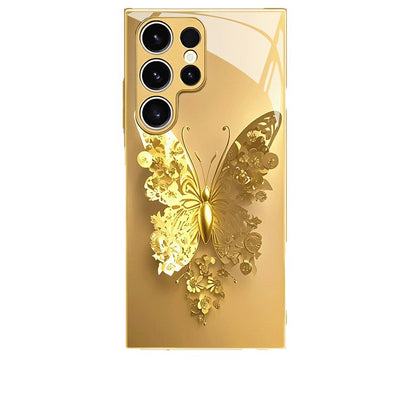 Golden Butterfly Pattern Hard Case for Samsung