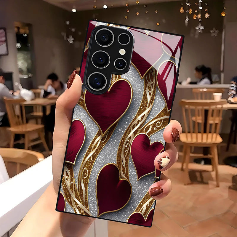 Red Heart Pattern Hard Case for Samsung