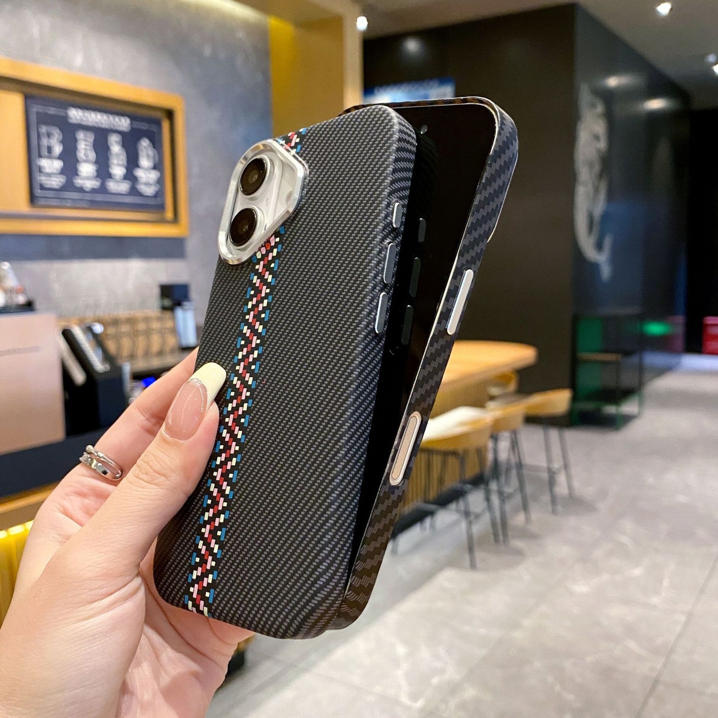 Carbon Fiber Magnetic Shockproof Case for iPhone