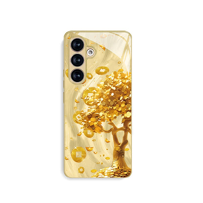Gold Coin Tree Pattern Hard Case for Samsung