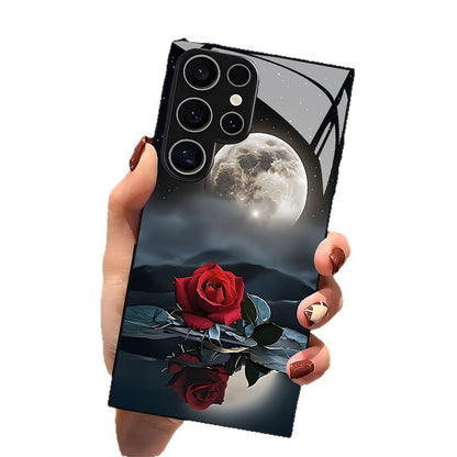 Moonlit Night Red Rose Hard Case for Samsung