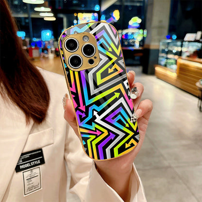 Oval Design Arrow Line Hard Case for iPhone