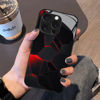 Geometric Red Light Hard Case for iPhone