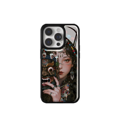 Masked Girl Shockproof Case for iPhone