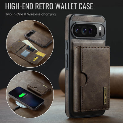 2 in 1 Magnetic Leather Wallet Case for Google Pixel