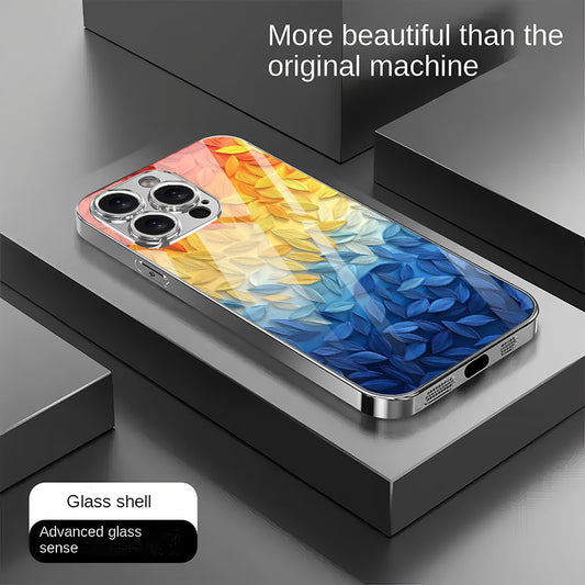 Colorful Leaves Pattern Hard Case for iPhone