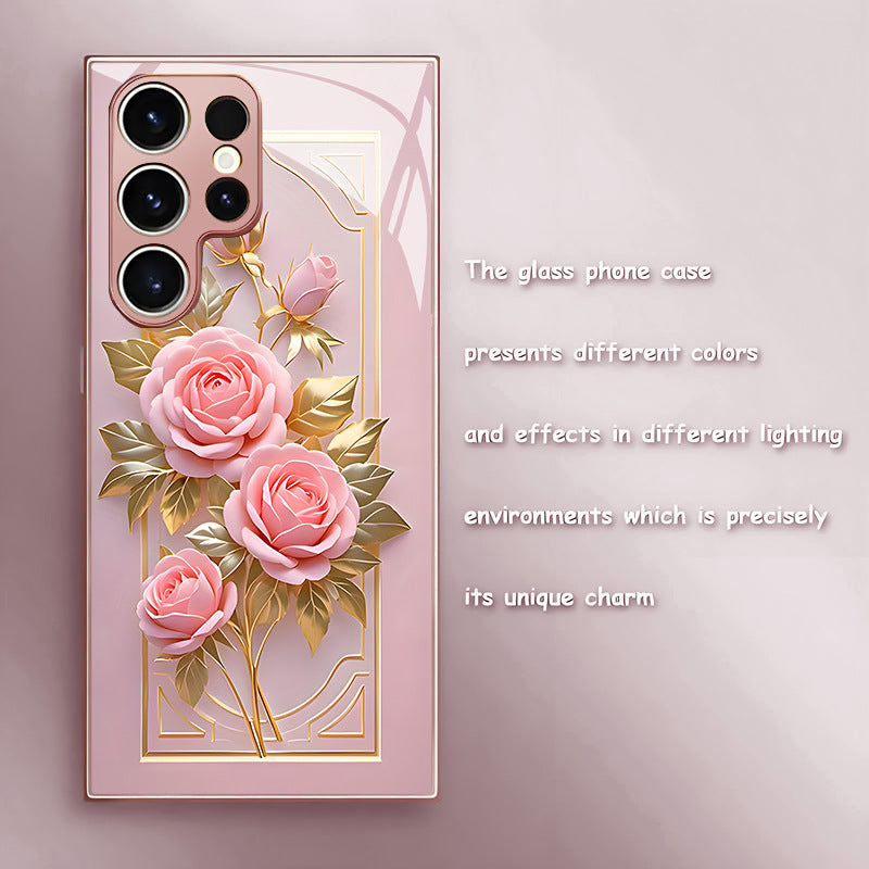 Three Flowers Pattern Hard Case for Samsung
