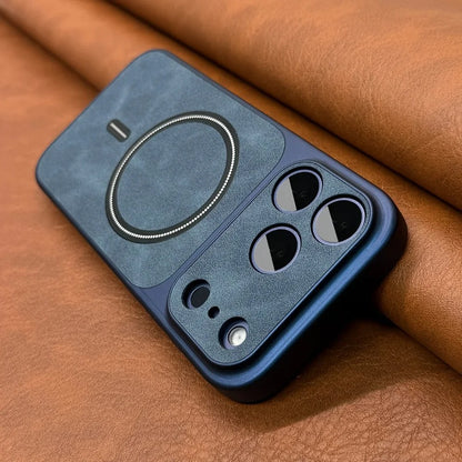 Lychee Leather Texture Matte Case for iPhone