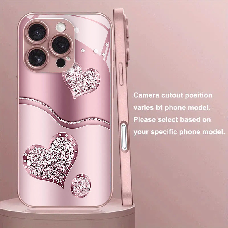 Curve Double Heart Hard Case for iPhone