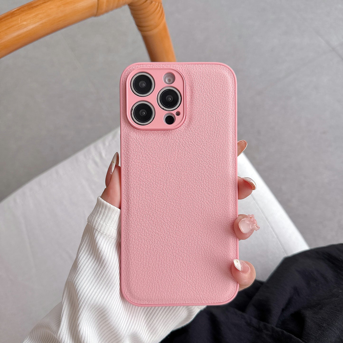 Litchi Grain Leather Case for iPhone