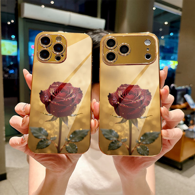 Dawn Rose Pattern Hard Case for iPhone