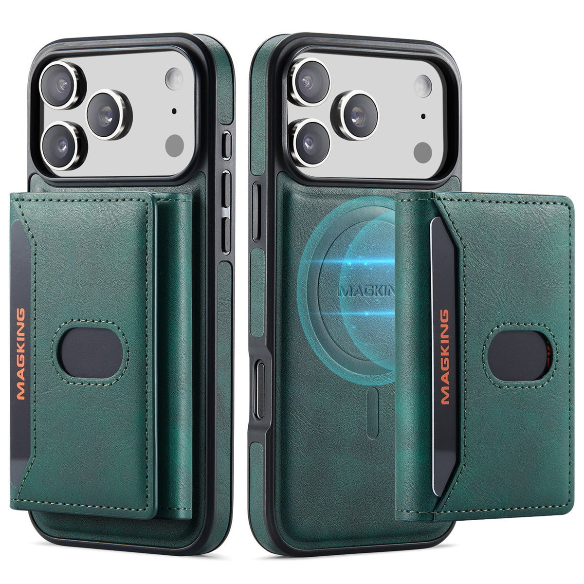 2 in 1 Magnetic Leather Wallet Case for iPhone