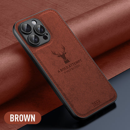 Deer Pattern Fabric Case for iPhone