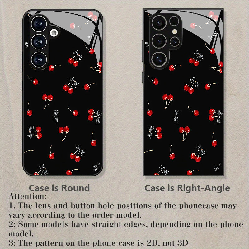 Cherry Pattern Black Hard Case for Samsung