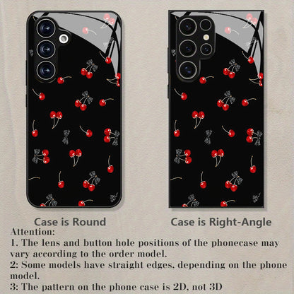 Cherry Pattern Black Hard Case for Samsung