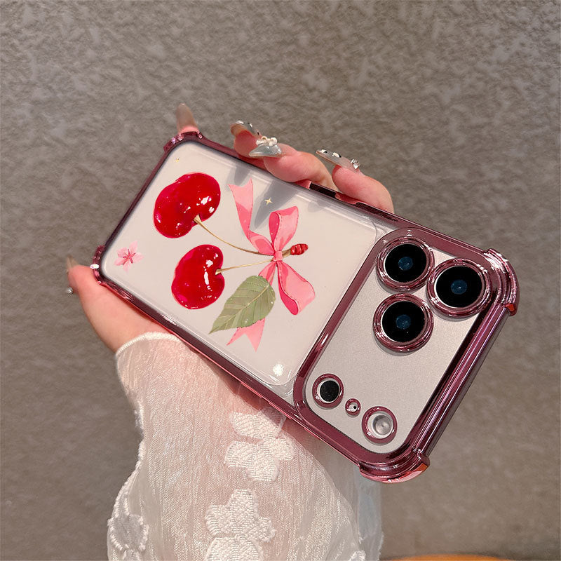 Cherry Pattern Soft Case for iPhone