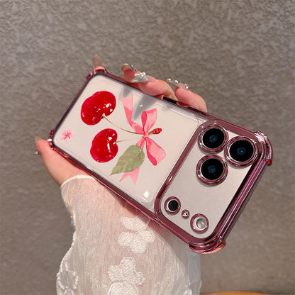 Cherry Pattern Soft Case for iPhone