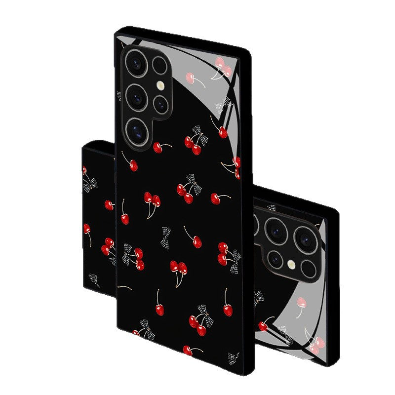 Cherry Pattern Black Hard Case for Samsung