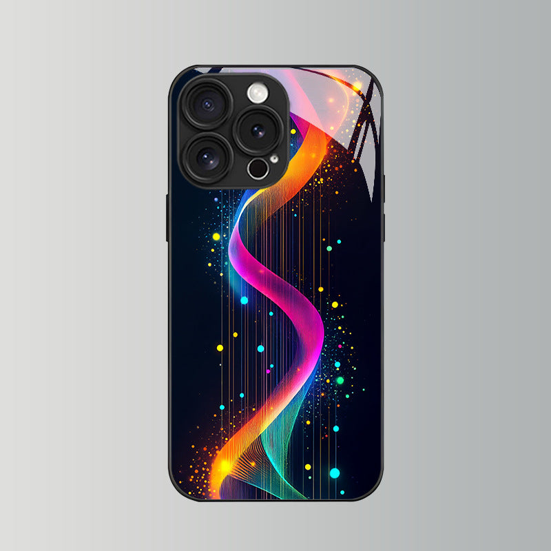 Cyber Neon Pattern Hard Case for iPhone
