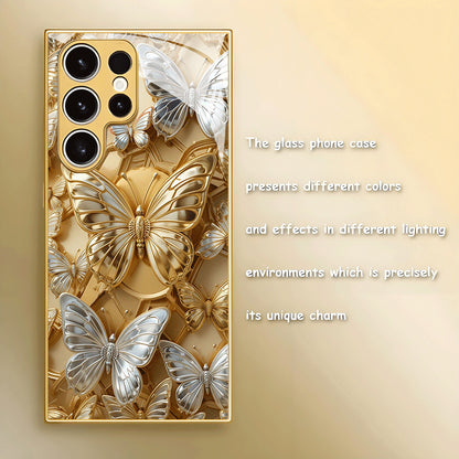 Metal Butterfly Pattern Hard Case for Samsung