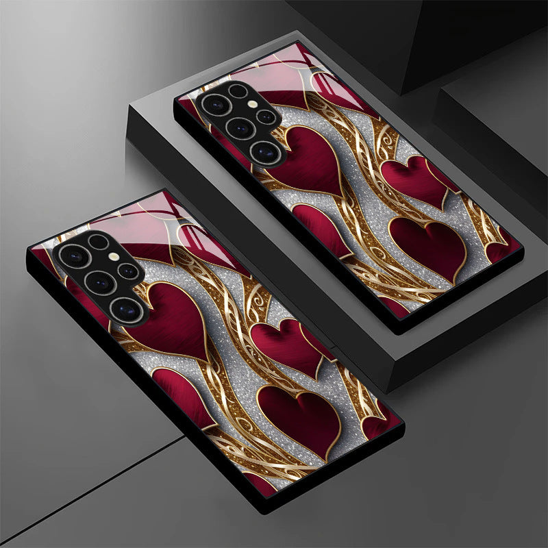 Red Heart Pattern Hard Case for Samsung