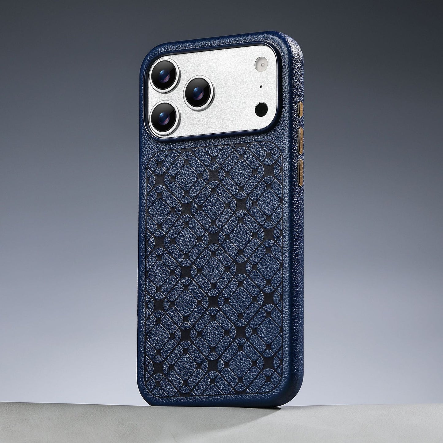 Starlight Lattice Leather Case for iPhone