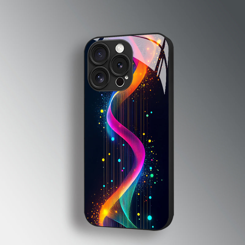 Cyber Neon Pattern Hard Case for iPhone