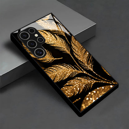 Golden Plume Pattern Case for Samsung