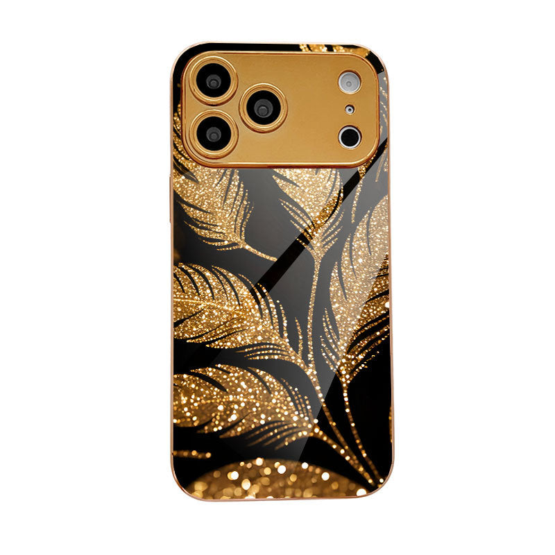 Golden Plume Pattern Case for iPhone
