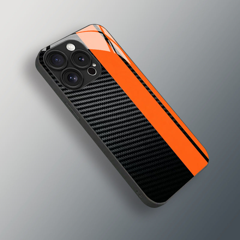 Orange Striped Pattern Hard Case for iPhone
