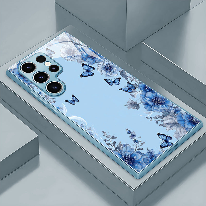 Blue Butterfly Pattern Hard Case for Samsung