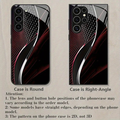 Red Black Scaled Curve Hard Case for Samsung
