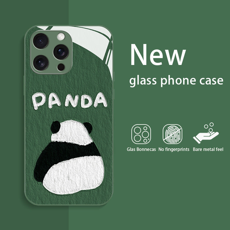 Panda Pattern Plexiglass Hard Case for iPhone