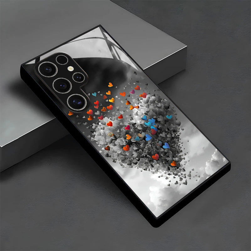 Colorful Heart Cloudy Hard Case for Samsung