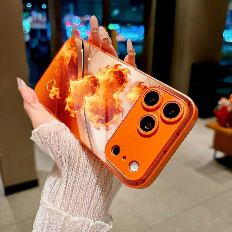 Flaming Double Hearts Hard Case for iPhone