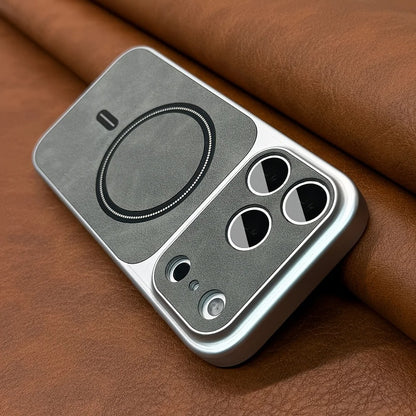 Lychee Leather Texture Matte Case for iPhone