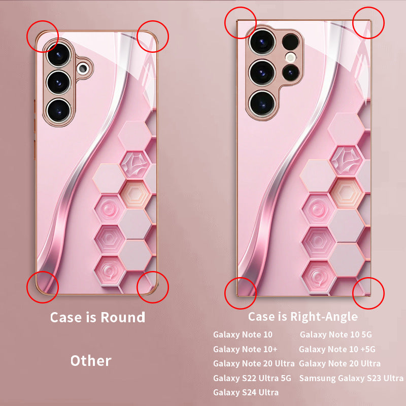 Curve Hexagonal Pattern Hard Case for Samsung