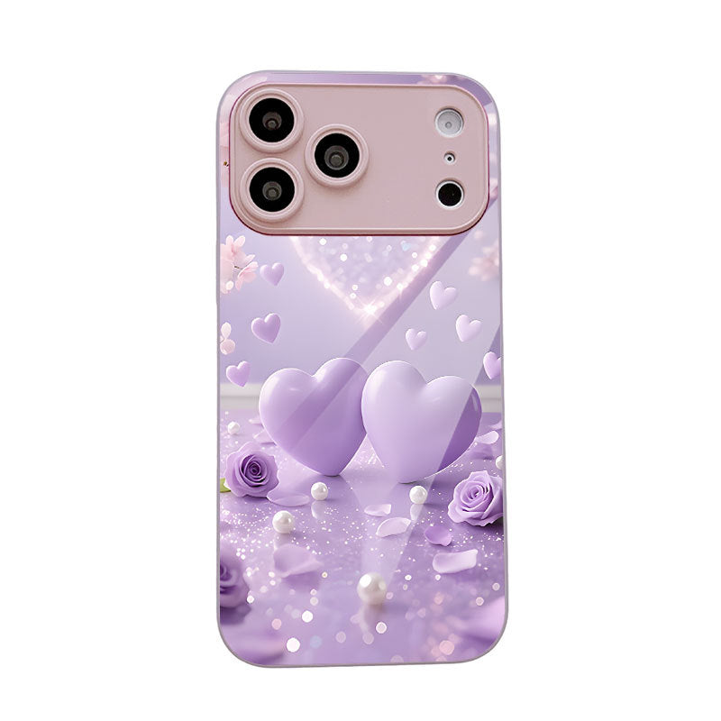 Purple Heart Pattern Hard Case for iPhone
