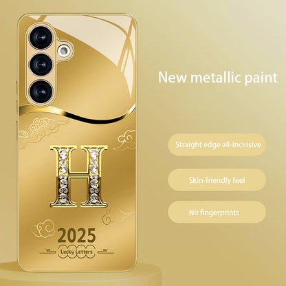 H Pattern Gold Hard Case for Samsung