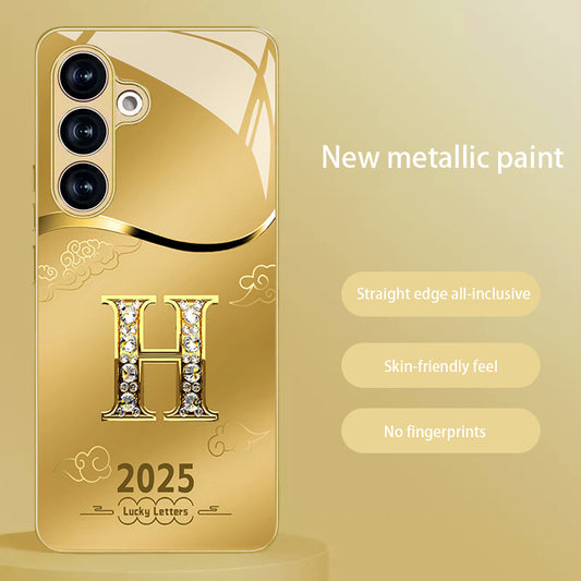 H Pattern Gold Hard Case for Samsung