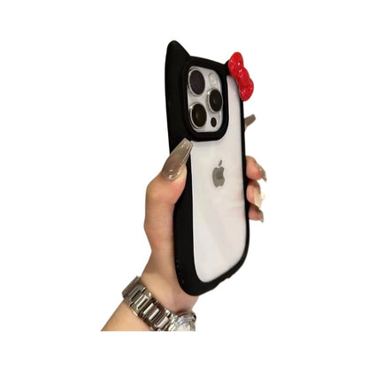 Cat Ears Bow Clear Case for iPhone