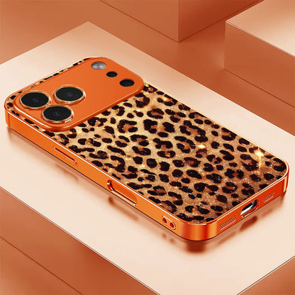Leopard Print Orange Hard Case for iPhone