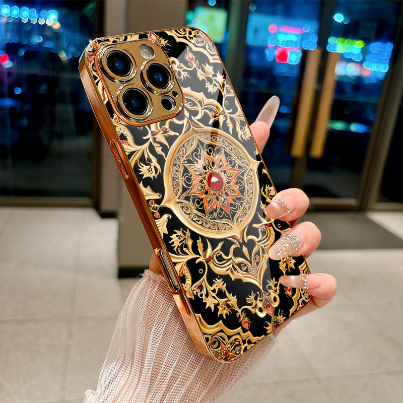 Black Gold Pattern Hard Case for iPhone