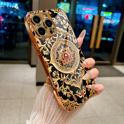 Black Gold Pattern Hard Case for iPhone