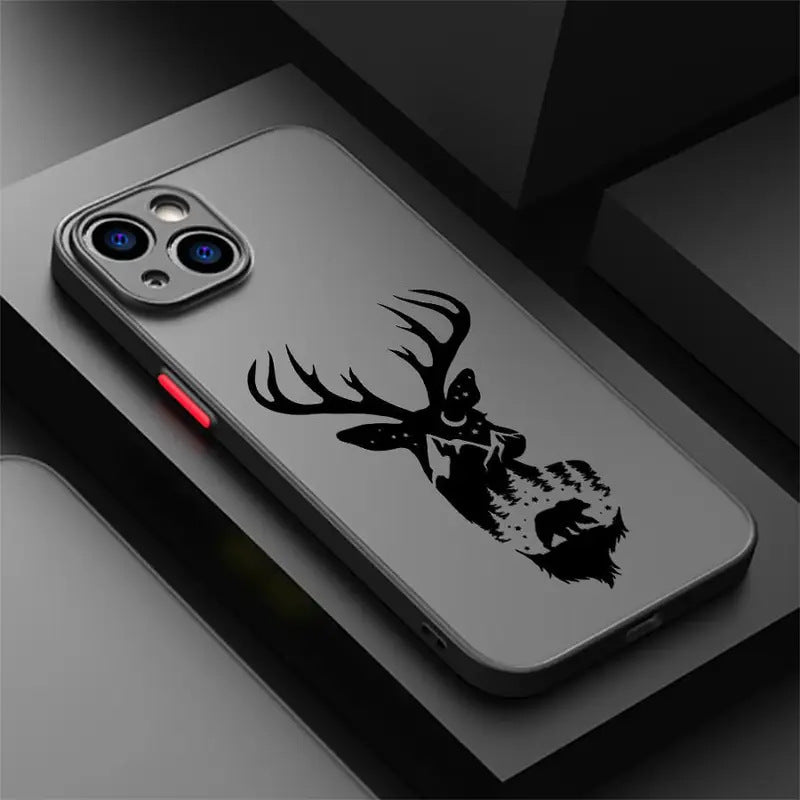 Deer Pattern Translucent Matte Case for iPhone